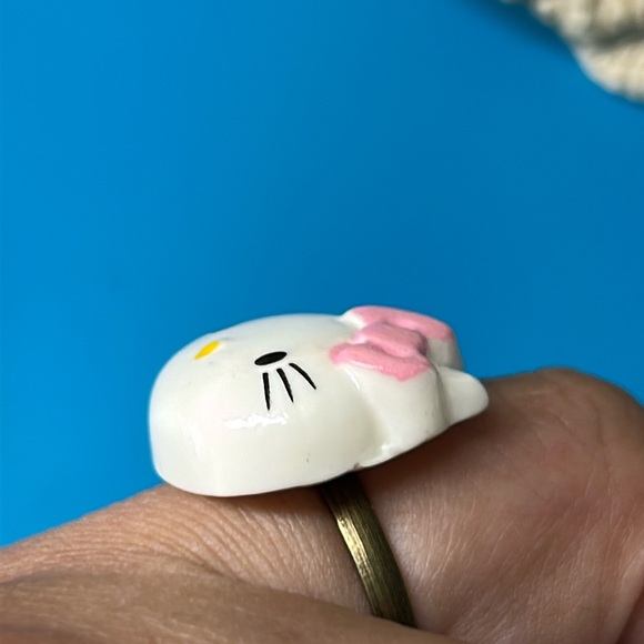 🖤New💕Hello Kitty head handcrafted ring - Picture 3 of 8